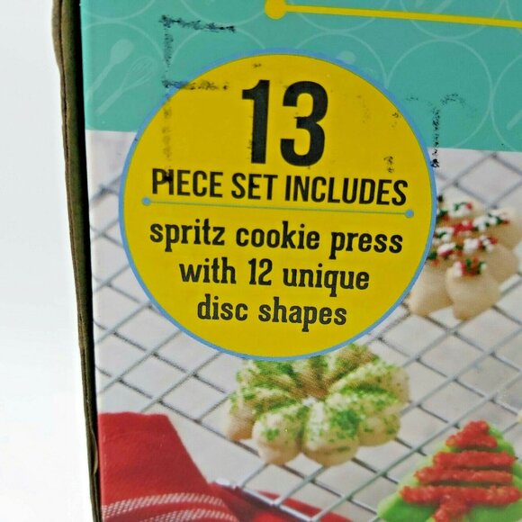 Nordic Ware DELUXE SPRITZ Cookie Press 8-inch 12 Decorative Discs w/Manual & Box - Picture 5 of 8